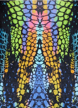 Detail View - Click To Enlarge - MC Q - Rainbow crocodile print body-con dress