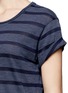 Detail View - Click To Enlarge - VINCE - Rolled sleeve stripe pattern T-shirt