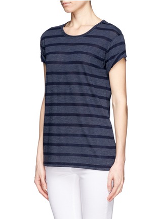 Front View - Click To Enlarge - VINCE - Rolled sleeve stripe pattern T-shirt