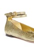 Detail View - Click To Enlarge - ALEXANDER MCQUEEN - Skull ankle strap leather ballerina flats