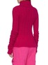 Back View - Click To Enlarge - JACQUEMUS - 'La Maille Sofia' ruched sleeve cable knit turtleneck top