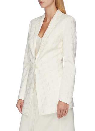 Front View - Click To Enlarge - JACQUEMUS - 'J' logo embroidered blazer