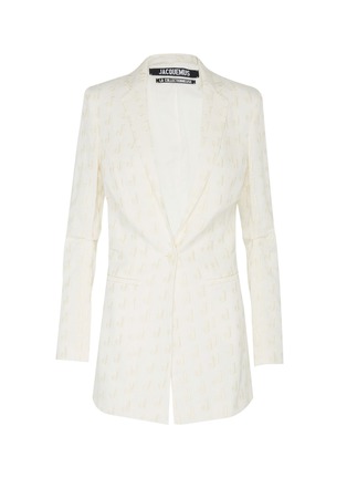 Main View - Click To Enlarge - JACQUEMUS - 'J' logo embroidered blazer