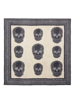 Detail View - Click To Enlarge - ALEXANDER MCQUEEN - Skull and stitch print silk scarf