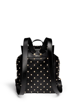 Back View - Click To Enlarge - ALEXANDER MCQUEEN - 'Padlock' stud leather backpack
