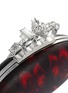 Detail View - Click To Enlarge - ALEXANDER MCQUEEN - Punk skull knuckleduster mosaic tulip leather clutch