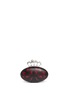 Back View - Click To Enlarge - ALEXANDER MCQUEEN - Punk skull knuckleduster mosaic tulip leather clutch