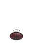 Main View - Click To Enlarge - ALEXANDER MCQUEEN - Punk skull knuckleduster mosaic tulip leather clutch