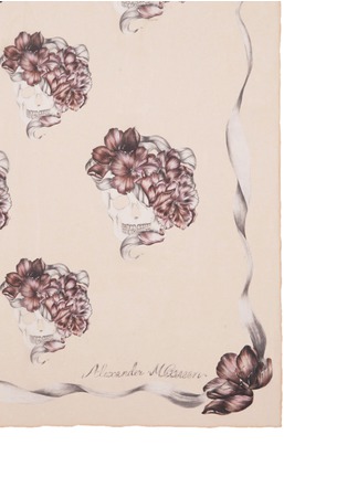 Detail View - Click To Enlarge - ALEXANDER MCQUEEN - 'Romantic Skull' silk scarf