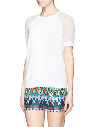 Front View - Click To Enlarge - J.CREW - Sheer sleeve crepe sweater