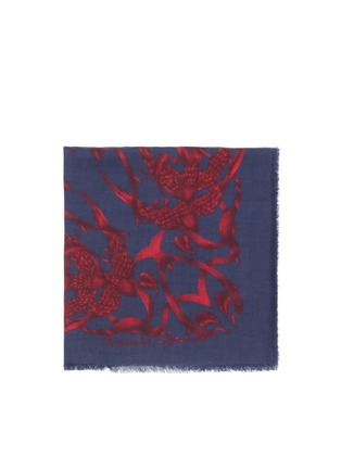 Main View - Click To Enlarge - ALEXANDER MCQUEEN - Bird and thorn print modal-silk scarf