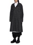 Front View - Click To Enlarge - YOHJI YAMAMOTO - Contrast piping oversized denim coat