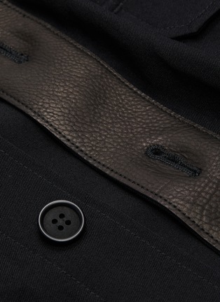  - YOHJI YAMAMOTO - Belted leather panel jumpsuit
