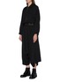 Front View - Click To Enlarge - YOHJI YAMAMOTO - Belted leather panel jumpsuit