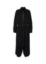 Main View - Click To Enlarge - YOHJI YAMAMOTO - Belted leather panel jumpsuit