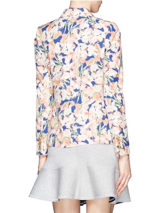 Back View - Click To Enlarge - J CREW - Collection silk blazer in iris floral