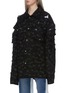 Front View - Click To Enlarge - FAITH CONNEXION - Strass distressed oversized denim jacket