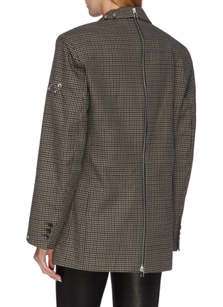 Back View - Click To Enlarge - FAITH CONNEXION - Barbell hoop houndstooth check plaid blazer