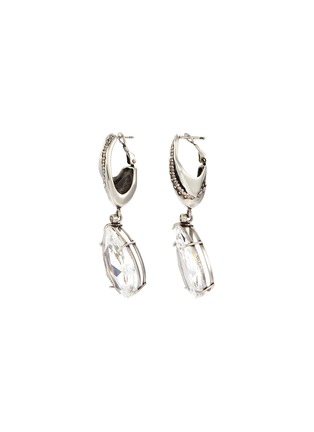 Main View - Click To Enlarge - ALEXANDER MCQUEEN - Strass crystal drop pavé singl eearring