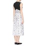 Back View - Click To Enlarge - WHISTLES - 'Carrera' marble print pleat dress