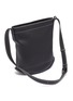 Detail View - Click To Enlarge - DELVAUX - 'Pin PM' contrast topstitching leather bucket bag