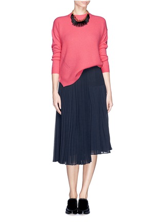 Figure View - Click To Enlarge - WHISTLES - 'Bea' zip wool-cashmere sweater