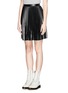 Front View - Click To Enlarge - WHISTLES - 'Sora' pleat faux leather skirt