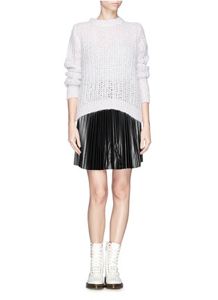 Figure View - Click To Enlarge - WHISTLES - 'Sora' pleat faux leather skirt
