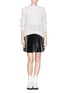 Figure View - Click To Enlarge - WHISTLES - 'Sora' pleat faux leather skirt