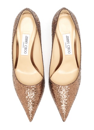 Detail View - Click To Enlarge - JIMMY CHOO - 'Love 85' coarse glitter pumps
