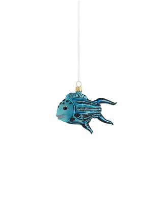 Main View - Click To Enlarge - CHRISTINA'S WORLD - Blue stripe fish Christmas ornament
