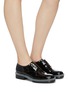 Figure View - Click To Enlarge - CLERGERIE - 'Roma' patent leather Oxfords