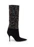 Main View - Click To Enlarge - RENÉ CAOVILLA - 'Galaxia' smoked topaz strass embellished mid boot