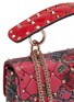  - VALENTINO GARAVANI - Valentino Garavani 'Rockstud Spike' rose print small quilted leather shoulder bag