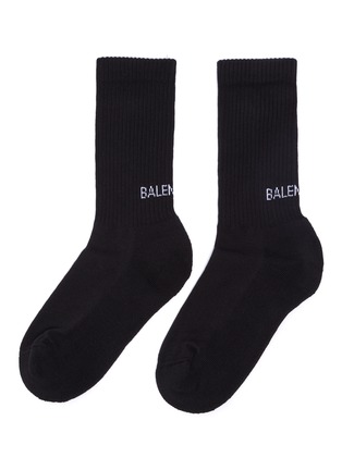 Main View - Click To Enlarge - BALENCIAGA - Logo intarsia socks