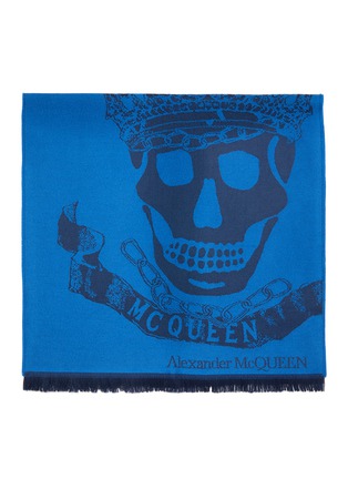Detail View - Click To Enlarge - ALEXANDER MCQUEEN - Royal Banner wool scarf