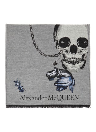 Detail View - Click To Enlarge - ALEXANDER MCQUEEN - Moonlight Botanical Bell Jar wool blend scarf