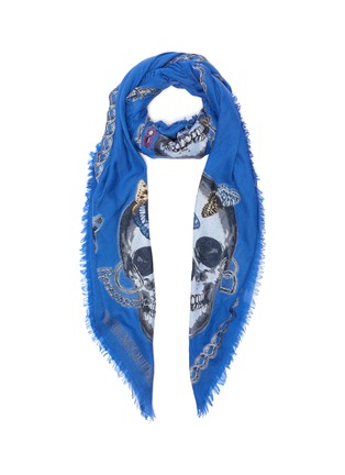 Main View - Click To Enlarge - ALEXANDER MCQUEEN - 'Botanical Punk' skull scarf