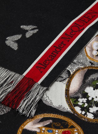Detail View - Click To Enlarge - ALEXANDER MCQUEEN - Windows Of The Soul wool blend scarf
