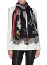 Figure View - Click To Enlarge - ALEXANDER MCQUEEN - Windows Of The Soul wool blend scarf