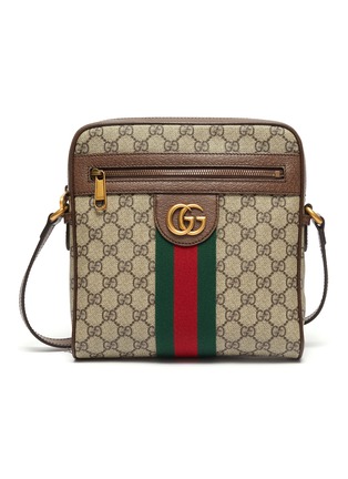 Main View - Click To Enlarge - GUCCI - 'Ophidia' Web stripe GG Supreme canvas small messenger bag