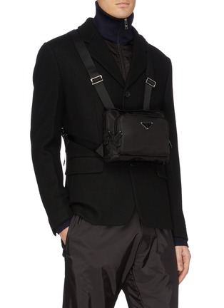 Figure View - Click To Enlarge - PRADA - Logo plate chest pouch