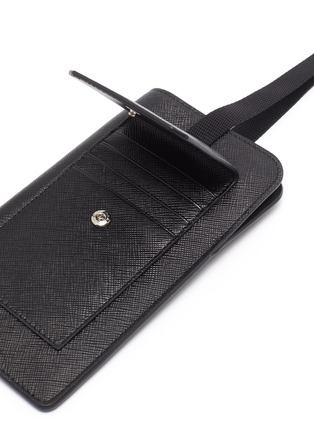 Detail View - Click To Enlarge - PRADA - Logo plate leather phone case