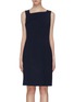 Main View - Click To Enlarge - OSCAR DE LA RENTA - Folded collar sleeveless dress