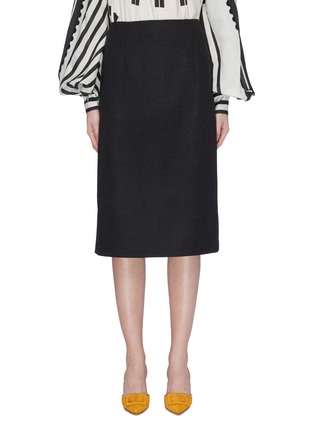 Main View - Click To Enlarge - OSCAR DE LA RENTA - Wool pencil skirt