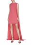 Figure View - Click To Enlarge - OSCAR DE LA RENTA - Sleeveless cape dress