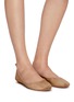Figure View - Click To Enlarge - GIANVITO ROSSI - 'Audrey' suede ballerina flats