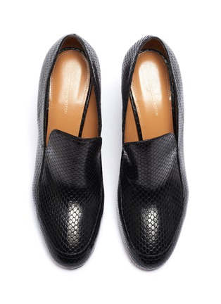 Detail View - Click To Enlarge - DRIES VAN NOTEN - Chunky heel croc-embossed loafers