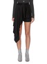 Main View - Click To Enlarge - ALEXANDER MCQUEEN - Asymmetric pleated drape shorts