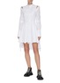 Figure View - Click To Enlarge - ALEXANDER MCQUEEN - Detachable sleeves asymmetric pleated dress